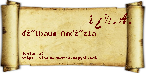 Ölbaum Amázia névjegykártya